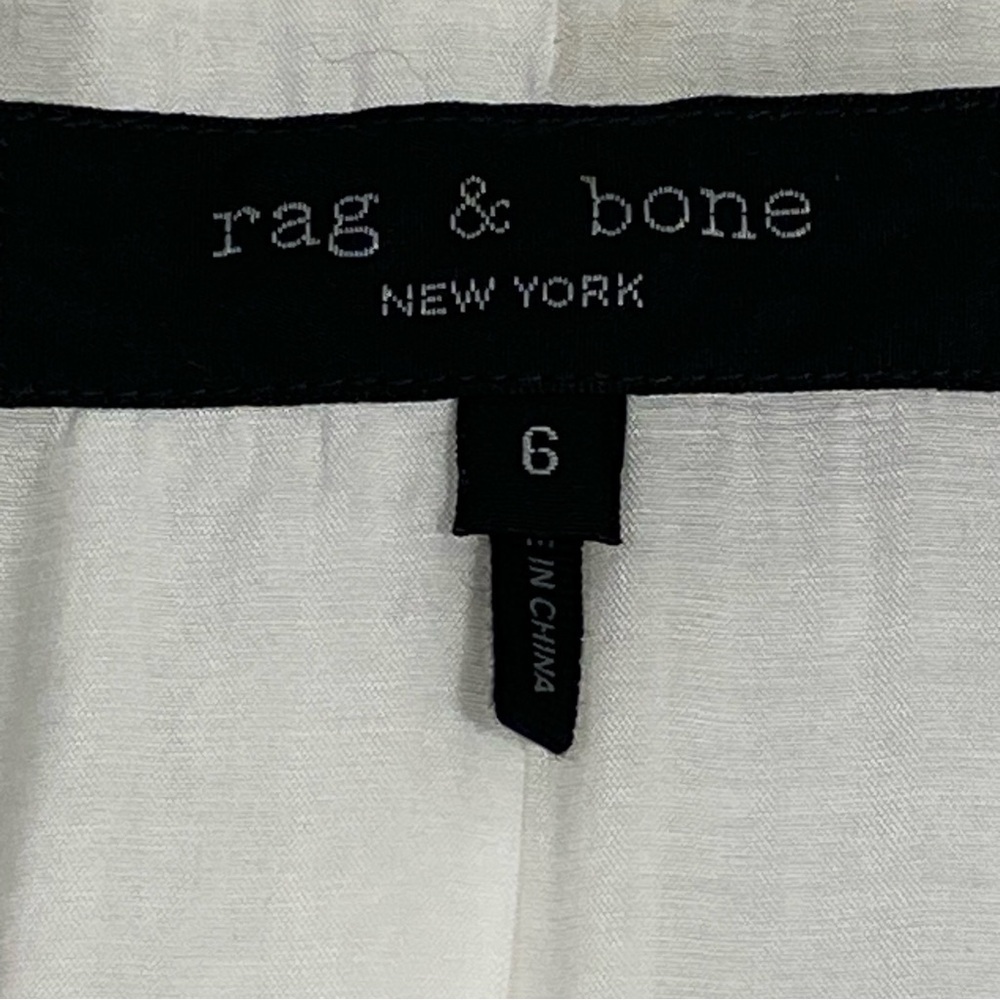 RAG & BONE Andre Linen Blend Blazer White - Picture 12 of 14